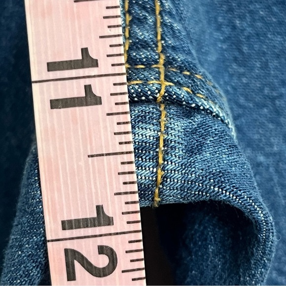 Women’s Kancan Button Fly Distressed Medium Wash Wide Leg Jeans Size 9/28 - Picture 10 of 14